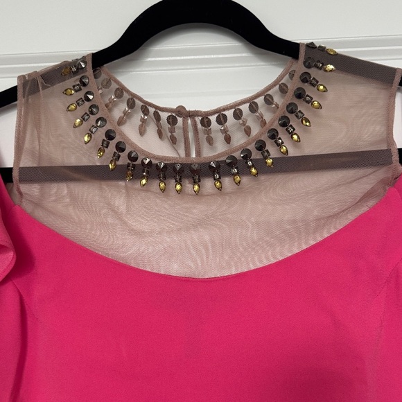 Pink Ruffle Sleeve Dress - Picture 3 of 8